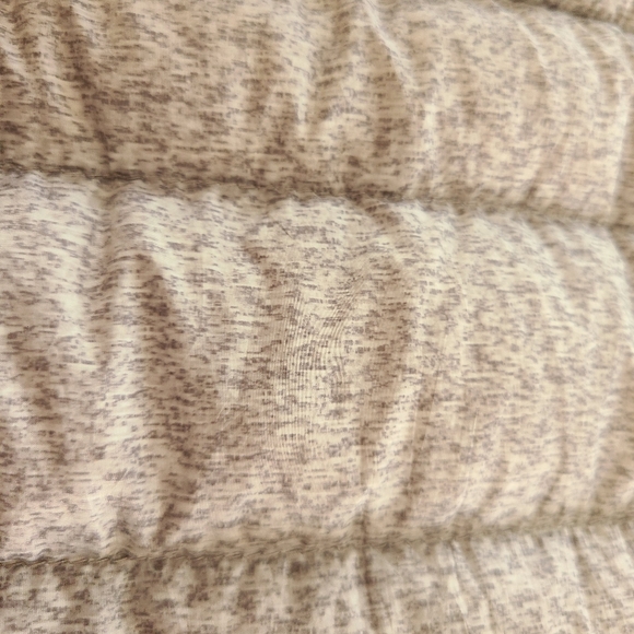 Lands End Mottled Gray White Lightweight Puffer Jacket Coat Size L - Picture 7 of 7